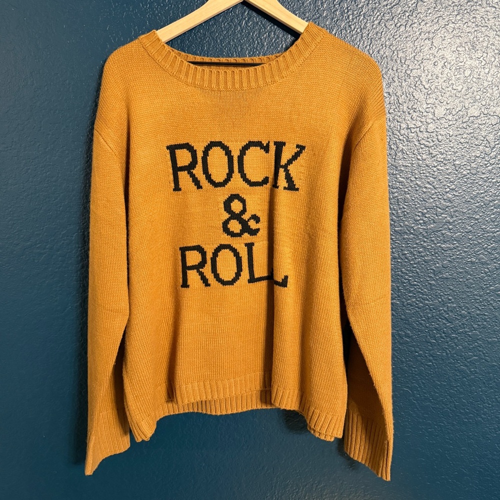 Rock & Roll Mustard Sweater